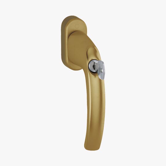 Window handle with key Atlanta F4 old gold