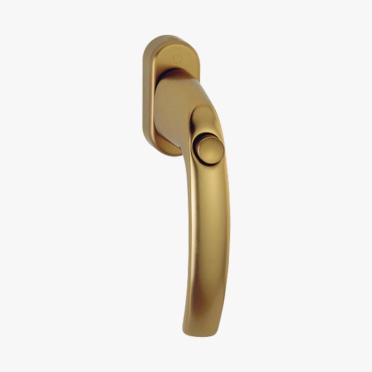 Window handle with button Atlanta F4 old gold