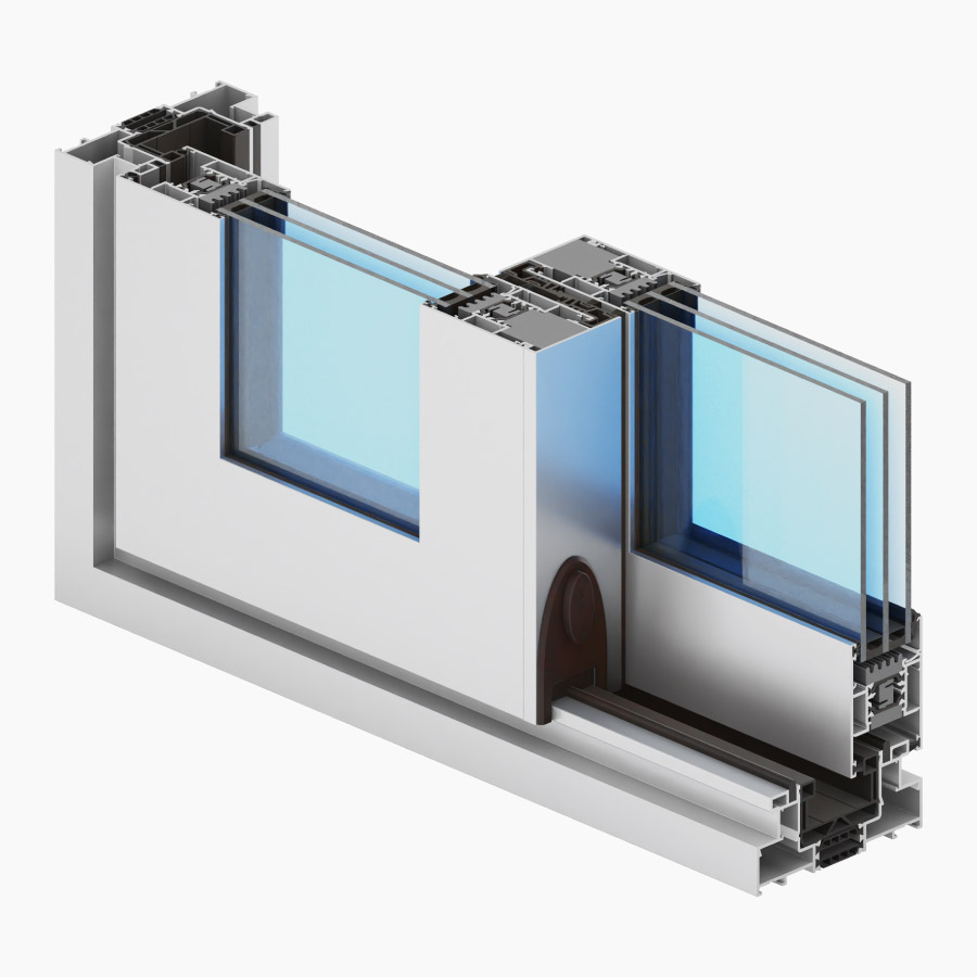 VISOGLIDE PLUS aluminum lift-and-slide patio door system